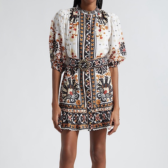 aderny patchwork floral mini dress Sofie Floral Patchwork Mini Dress